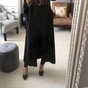 Black Trench Overcoat Size 7